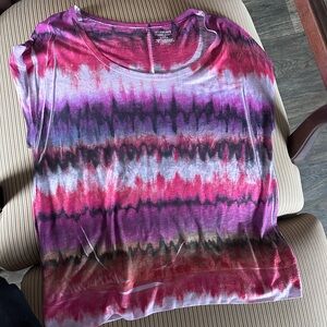 Lane Bryant Tie-Dye Top - Pink and Purple